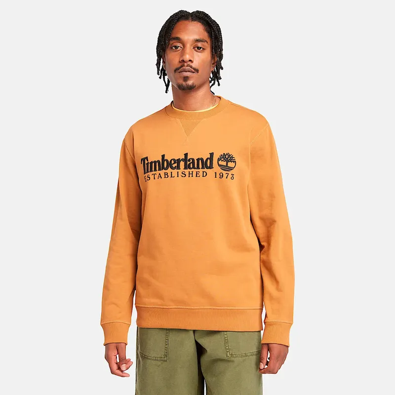 Men's Established 1973 Embroidered Logo Crew Neck Sweatshirt