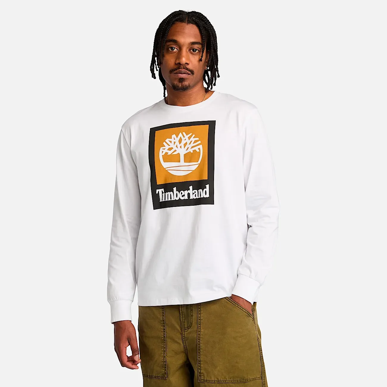 Men's Stack Logo Colored Long Sleeve Tee