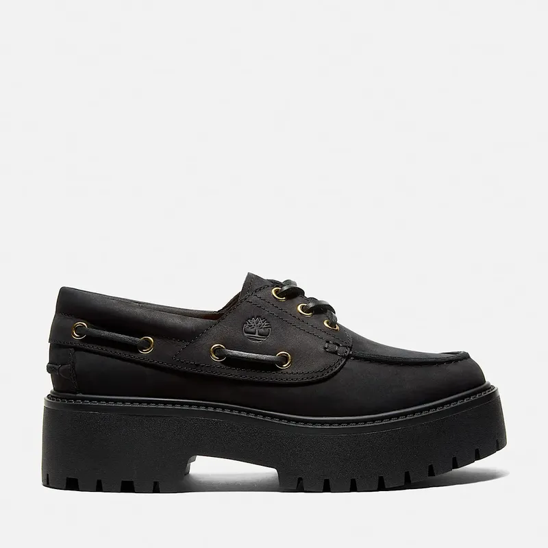 Women??s Stone Street Platform Boat Shoe