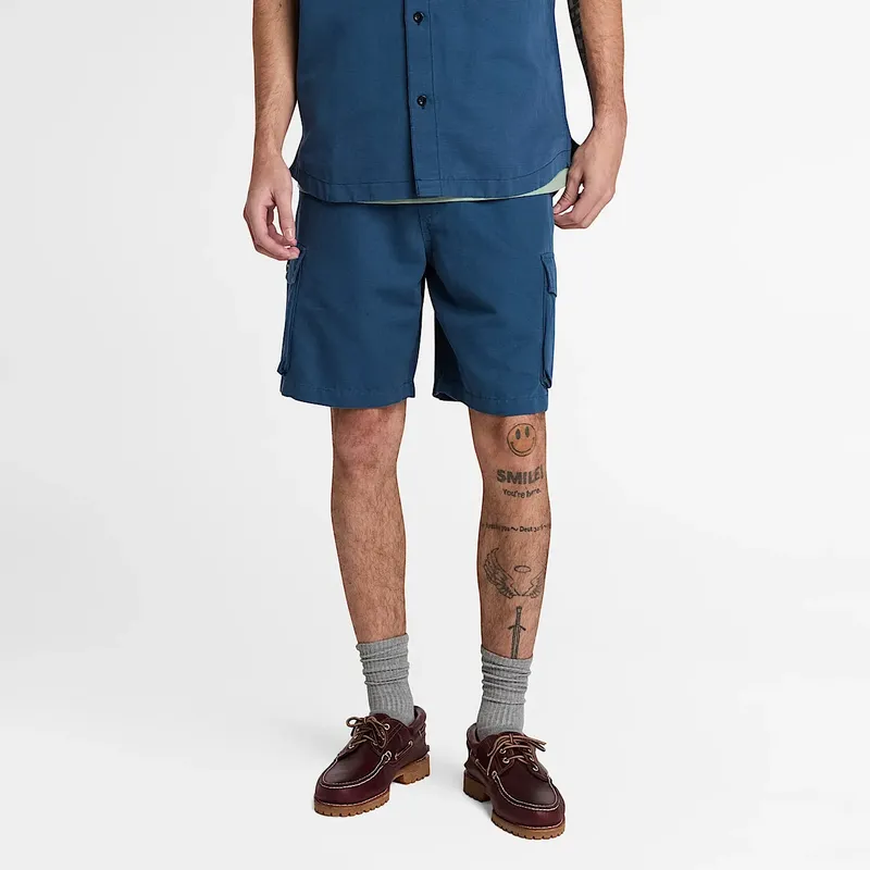 Men's Cotton Linen Utility Short