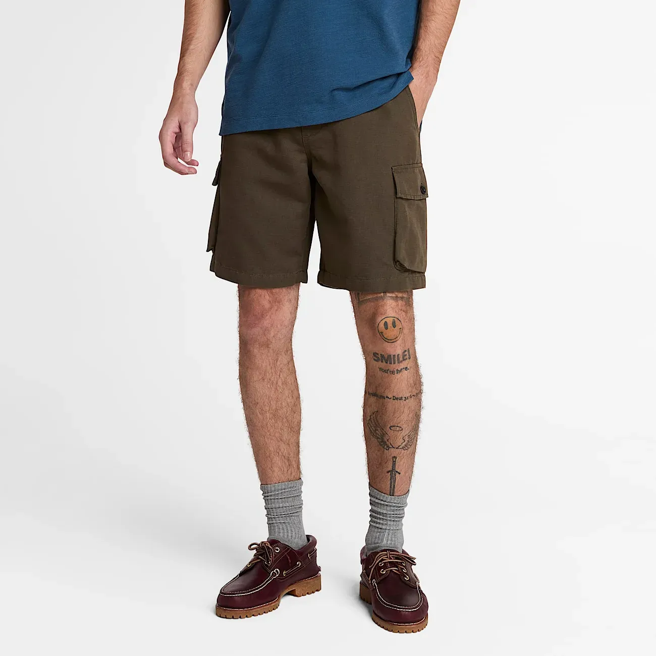Men's Cotton Linen Utility Short