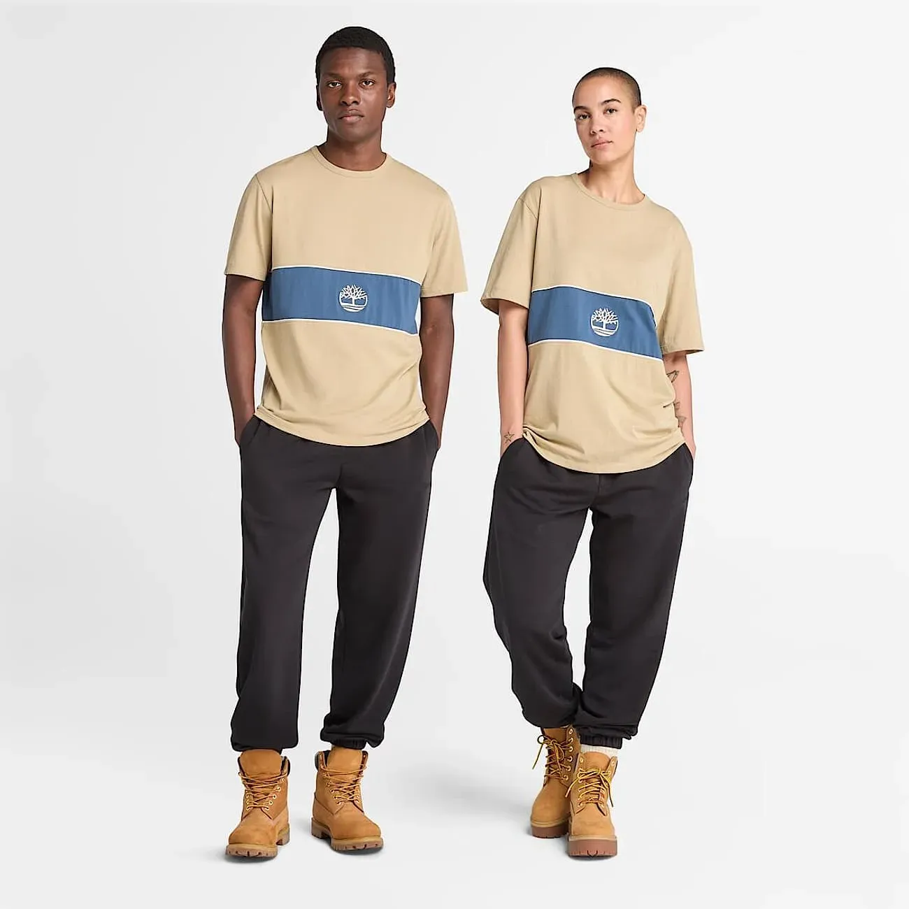 Cut-and-Sew Short-Sleeve T-Shirt
